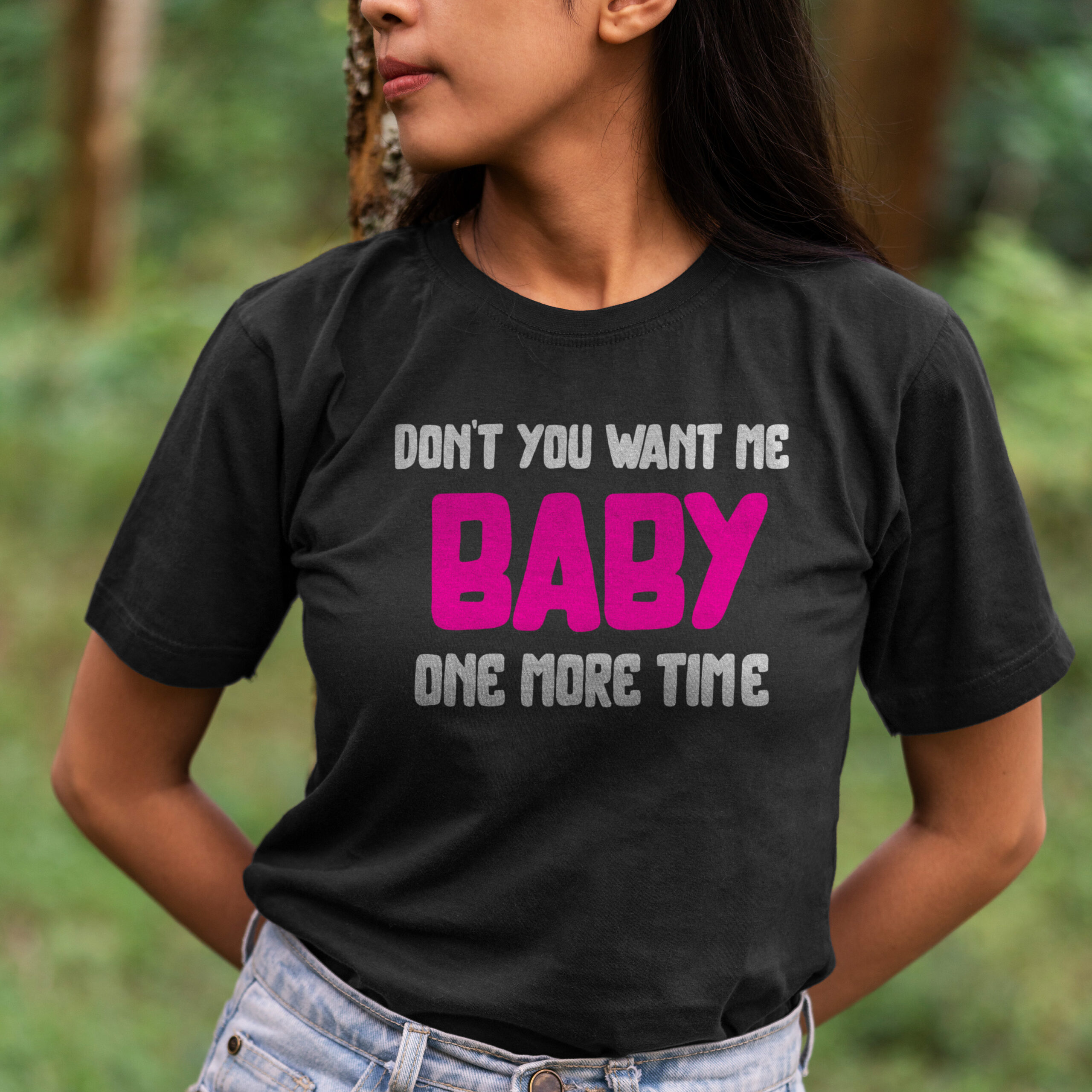 Baby - black2 - Debbie and Freddie Debbie & Freddie - Don't you want me baby one more time - mashup t-shirt