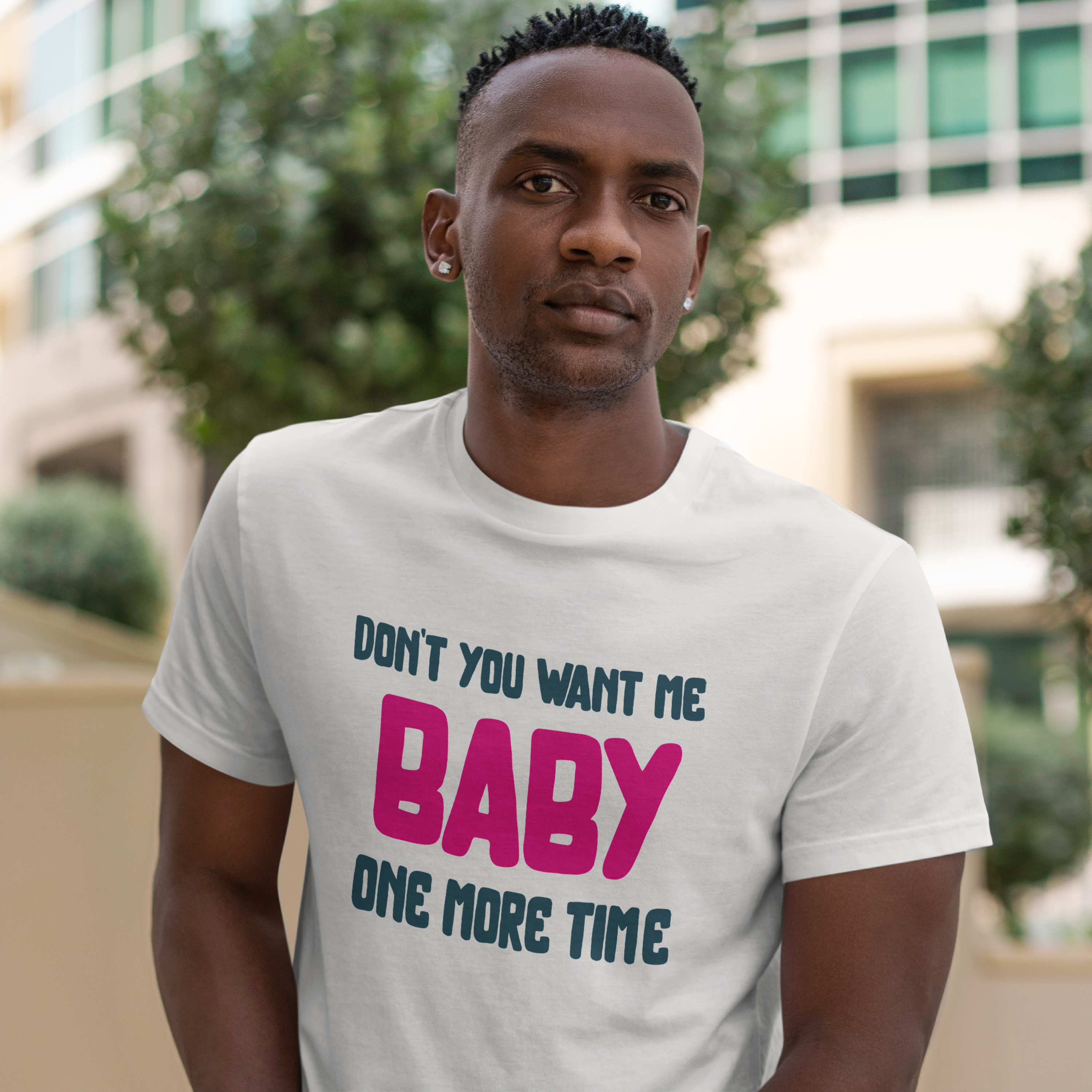 Baby - white1 - Debbie and Freddie Debbie & Freddie - Don't you want me baby one more time - mashup t-shirt