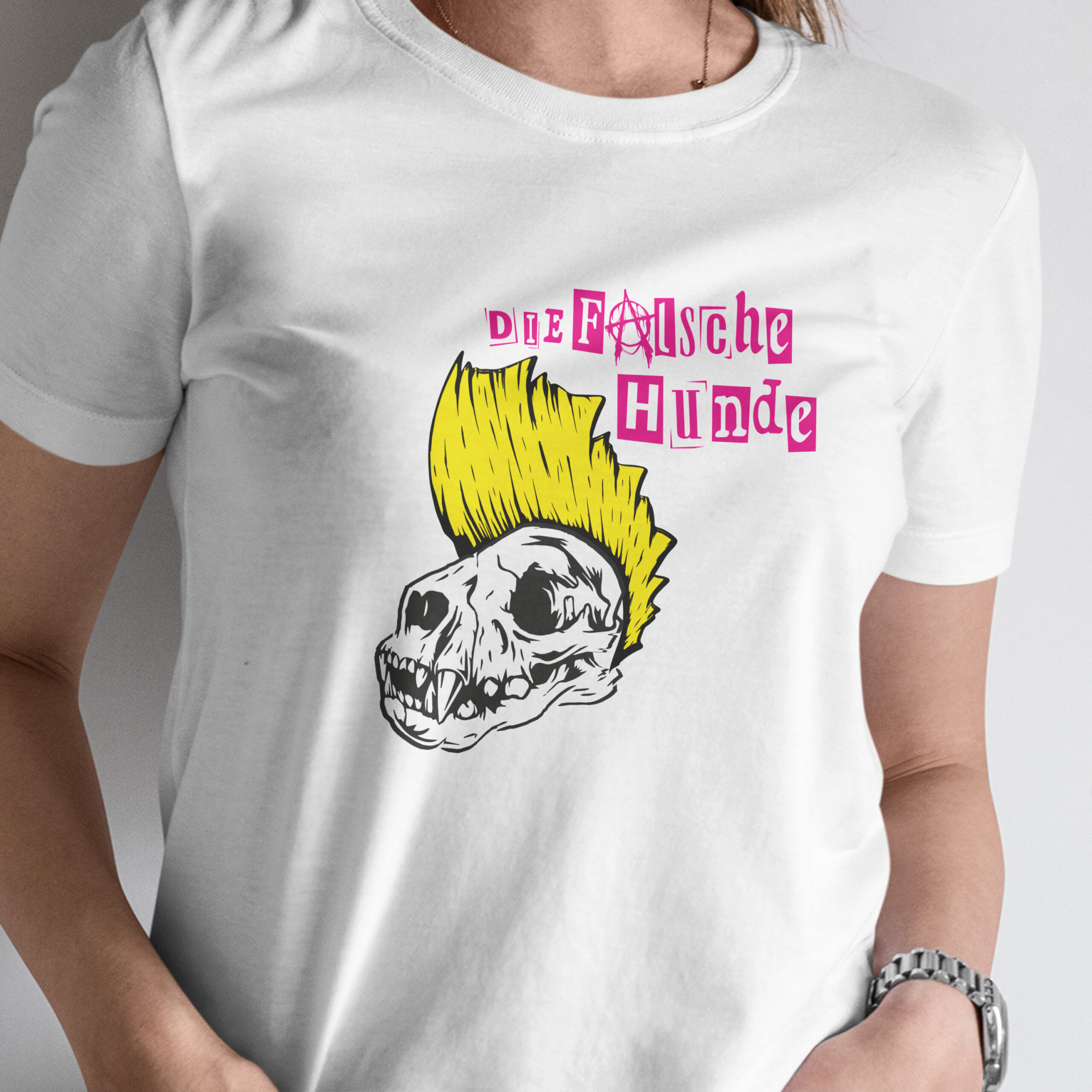 falsche-hunde-W4- Debbie and Freddie Debbie & Freddie - Die Falsche hunde fake band t-shirt