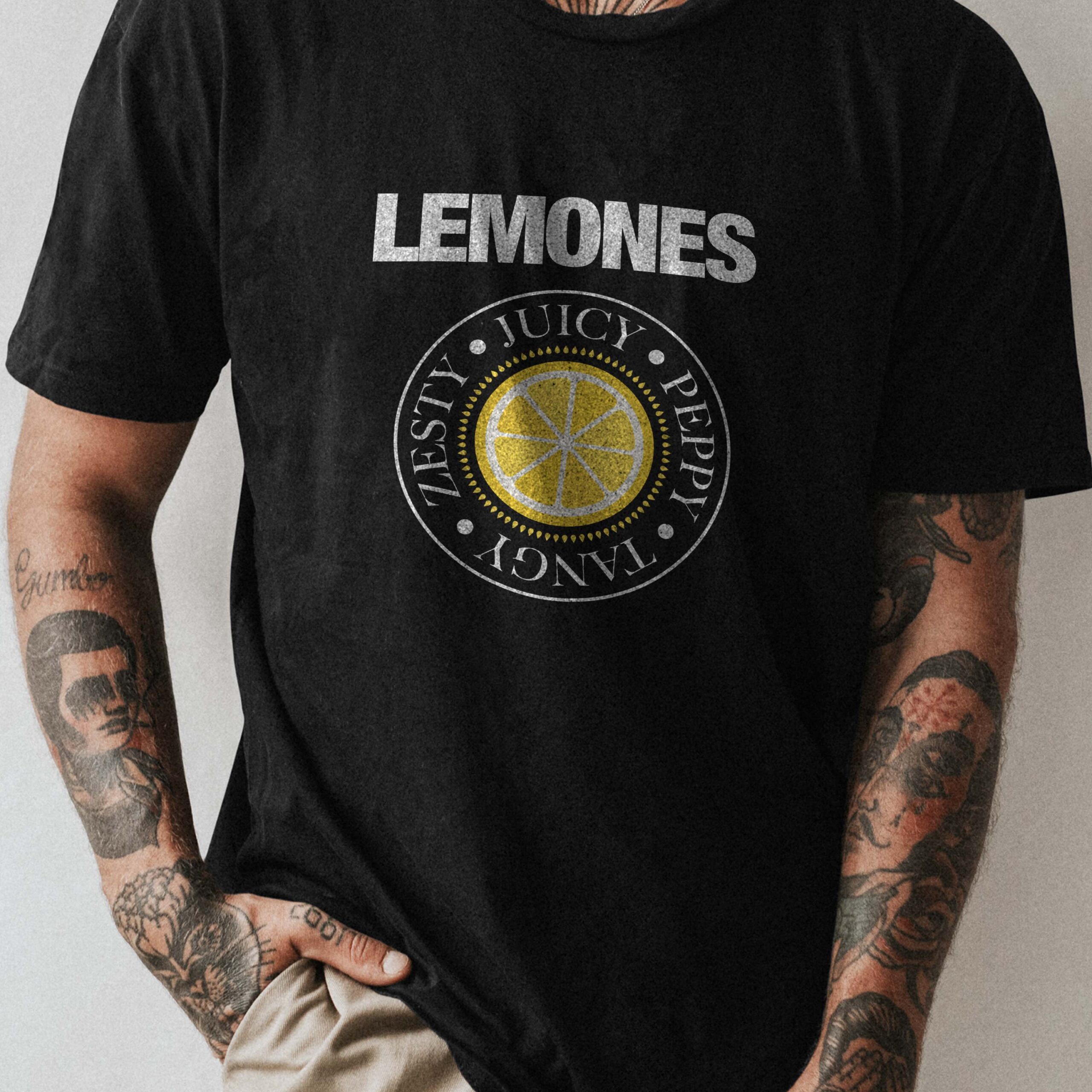 lemones -white1 - Debbie and Freddie Debbie & Freddie - The Lemones - fake coverband t-shirt