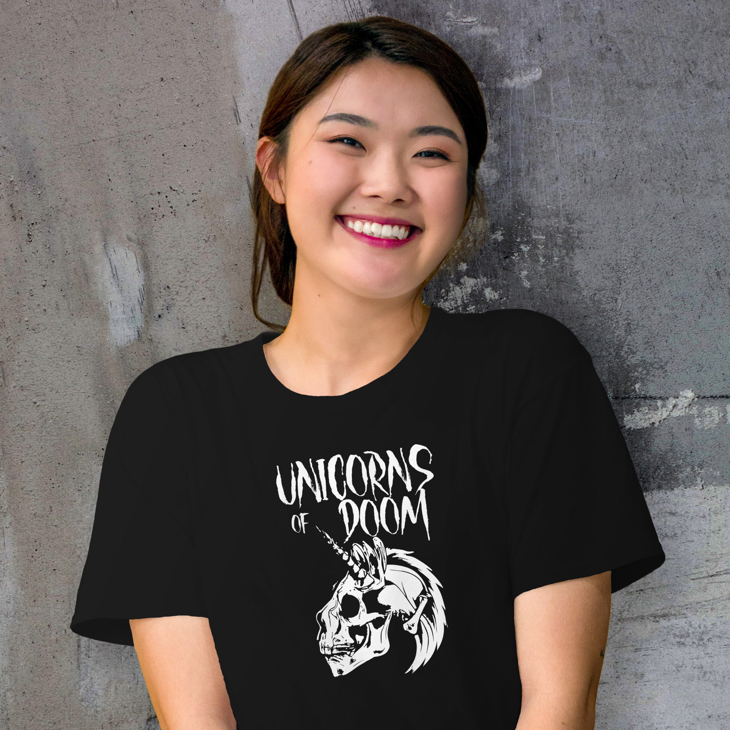 unicorns-of-doom -white2 - Debbie and Freddie Debbie & Freddie - Unicorns of Doom fake band t-shirt