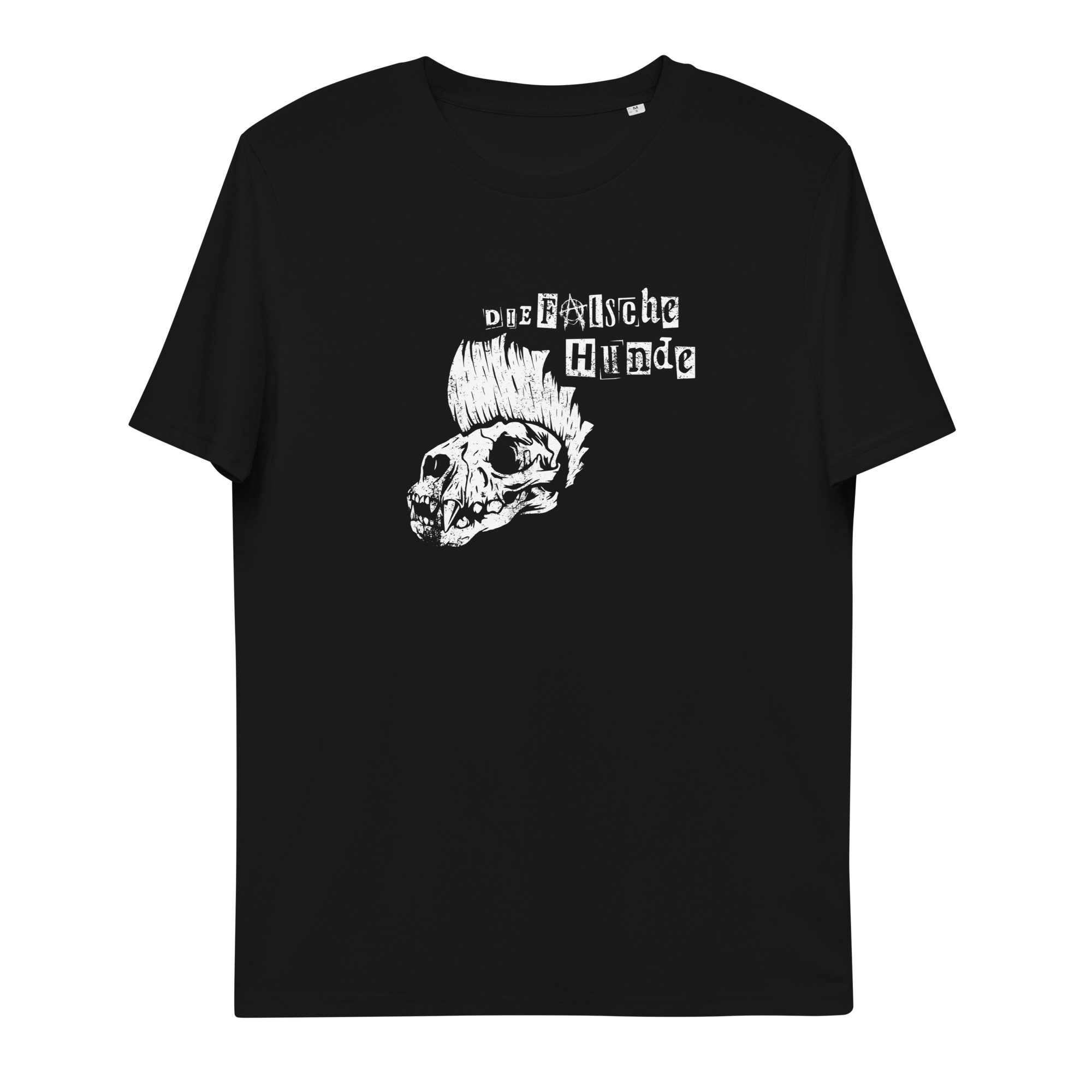 unisex-organic-cotton-t-shirt-black-front-64aff72c50761.jpg Debbie & Freddie - Die Falsche hunde fake band t-shirt